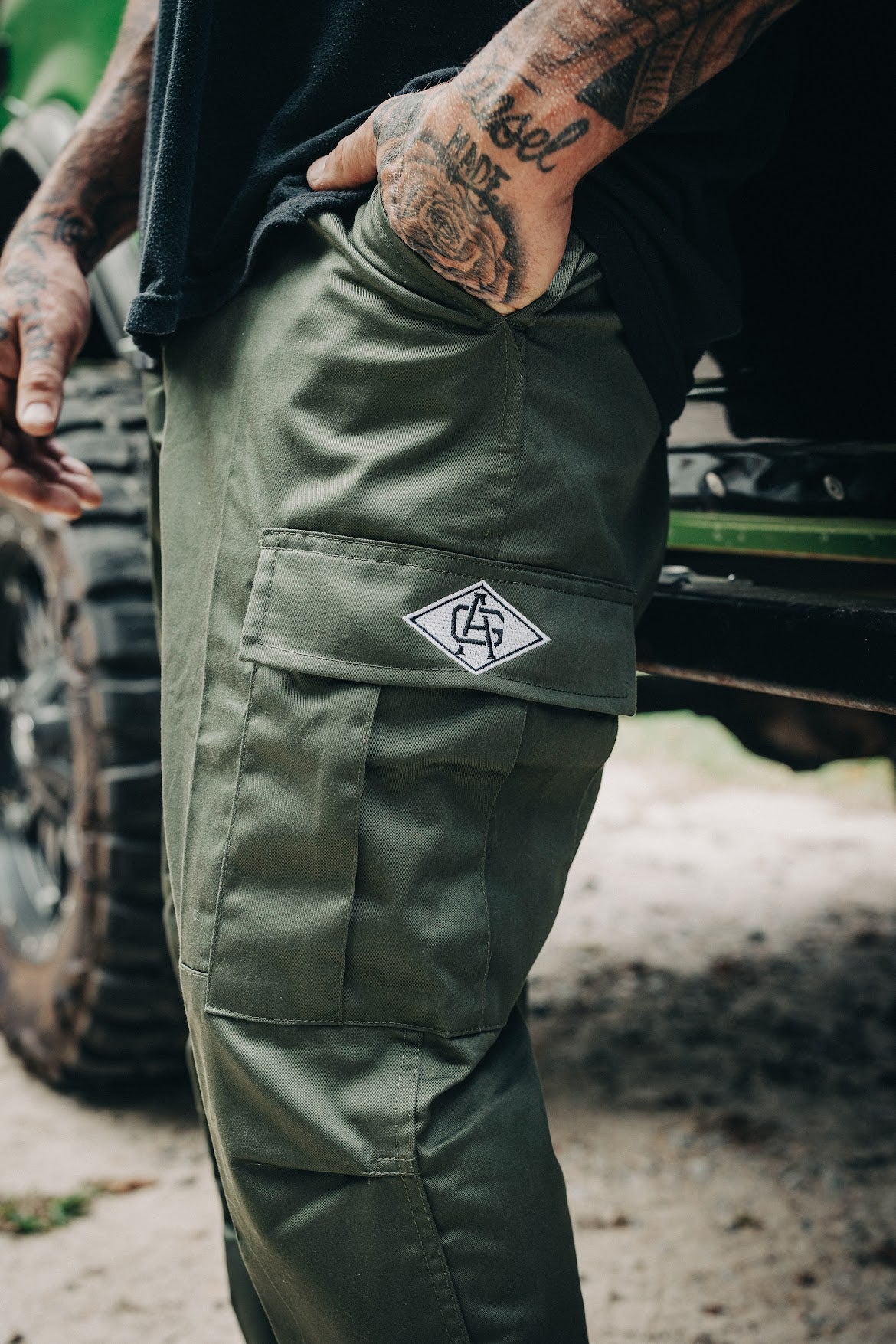 The Grind Athletics Cargo Pants OD Green Tactical B.D.U. Cargo Pants