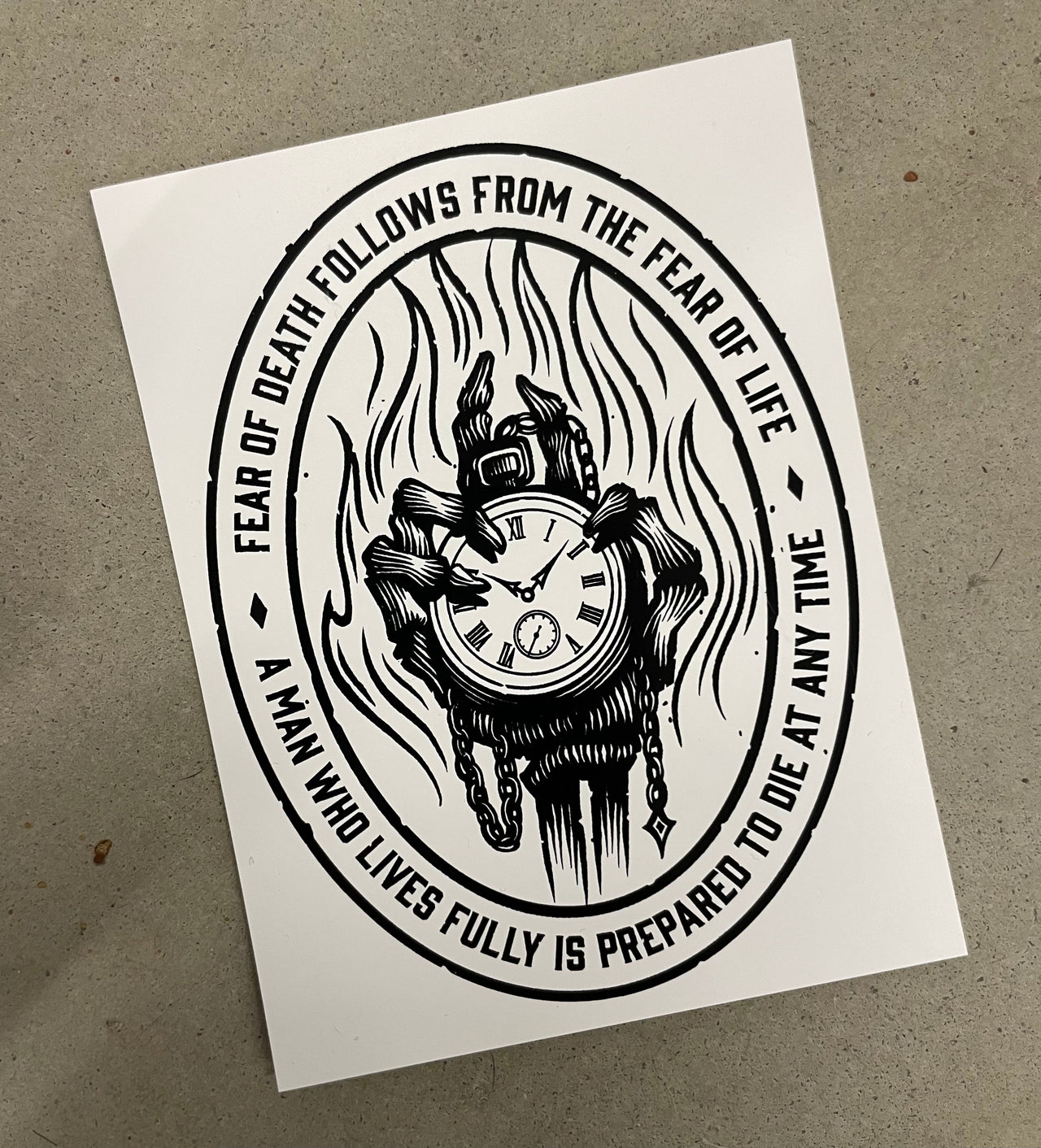The Grind Athletics Fear Not Death - Sticker
