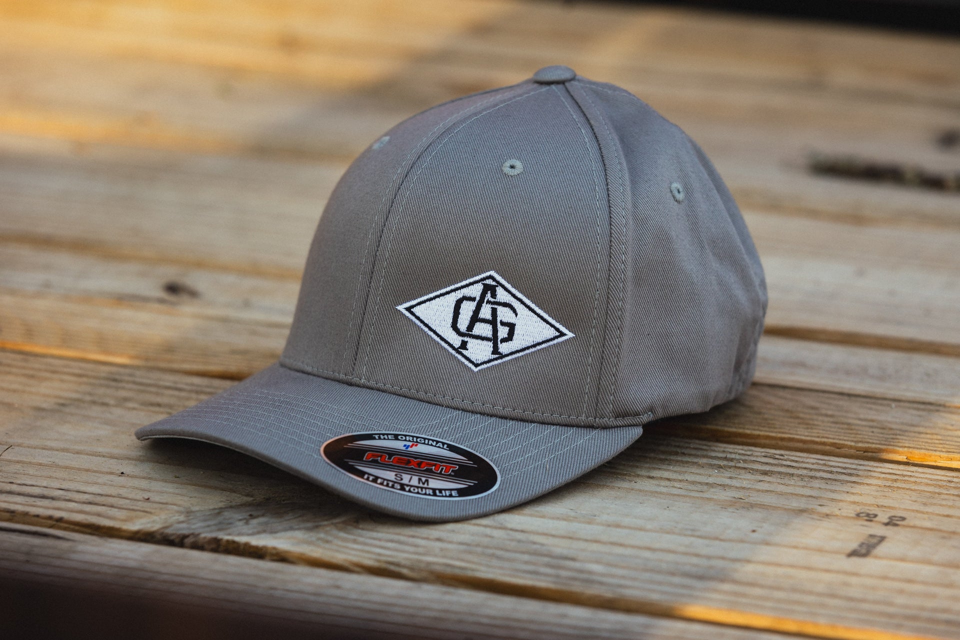The Grind Athletics Hat S/M / Gray Flexfit Diamond Logo Hats - Embroidered