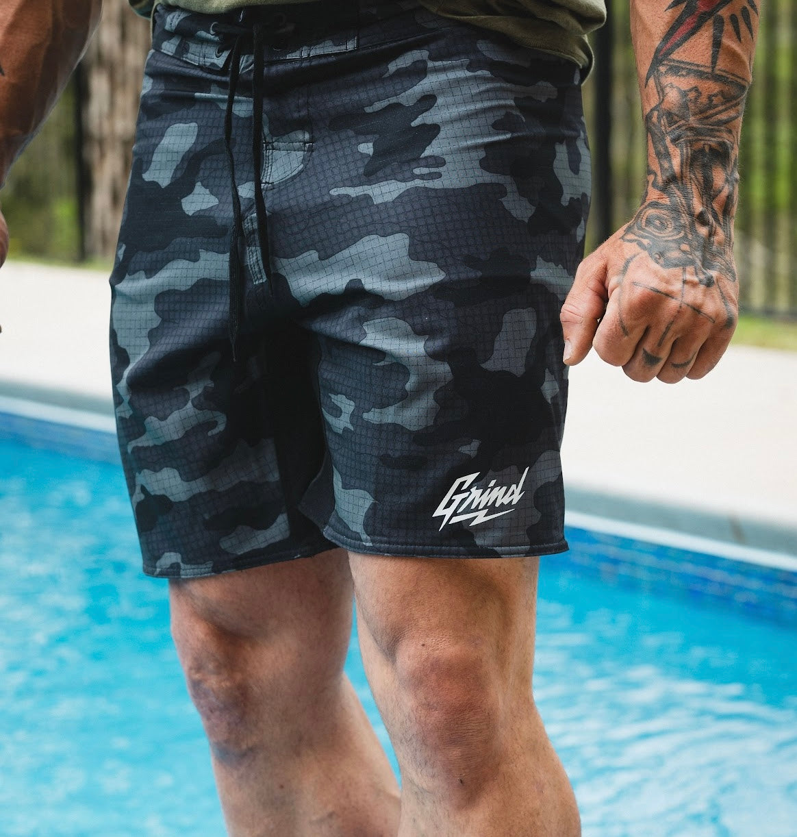 The Grind Athletics Shorts Board Shorts - Black Camo