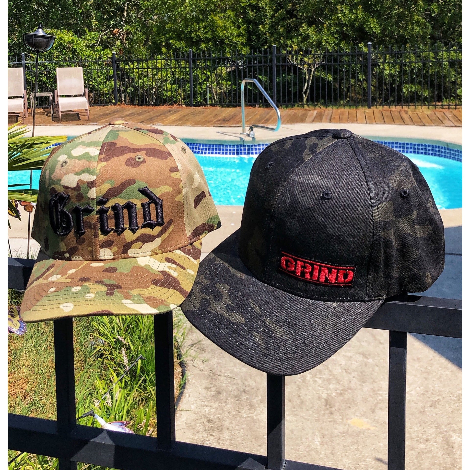 The Grind Athletics MultiCam FlexFit Embroidered Hats