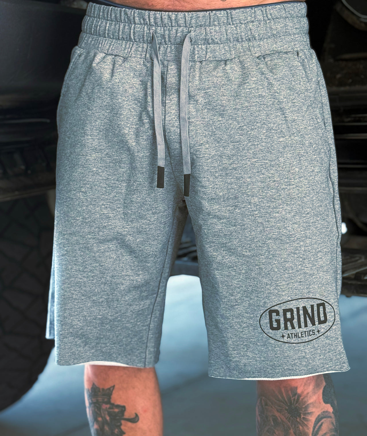Classic Grind Shorts - Athletic Gray - Oval Logo