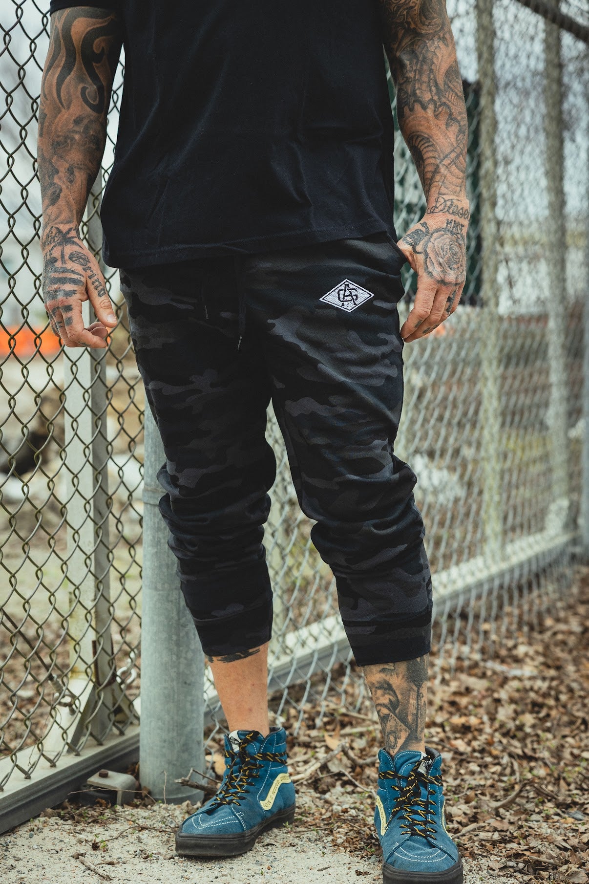 Black Camo Fleece Joggers