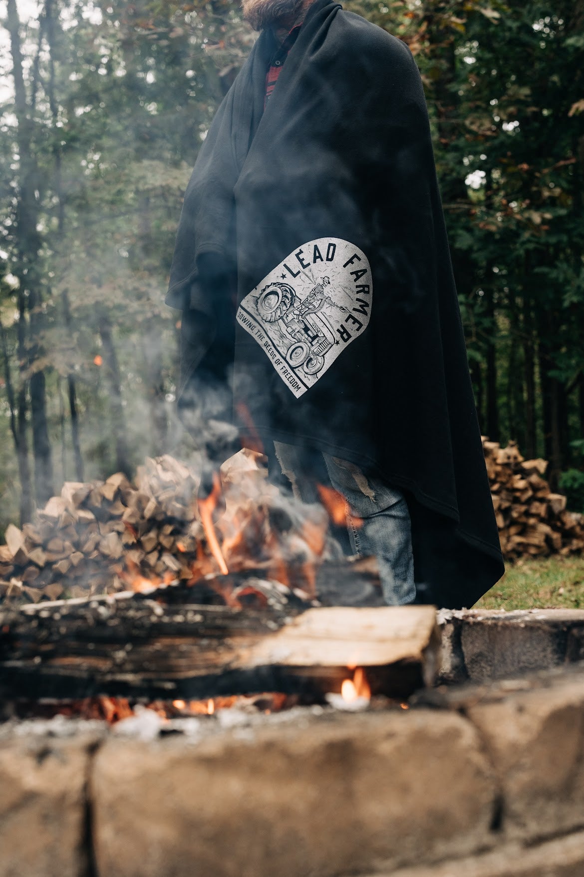 The Grind Athletics Black Lead Farmer - Fleece Blankets