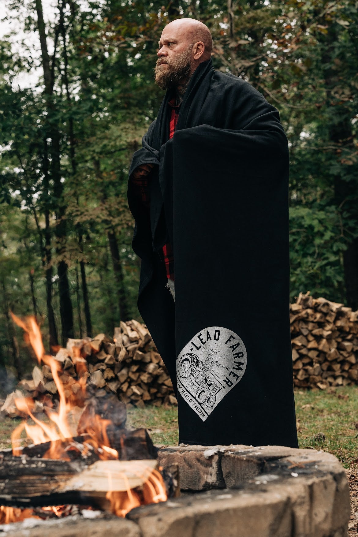 The Grind Athletics Black Lead Farmer - Fleece Blankets