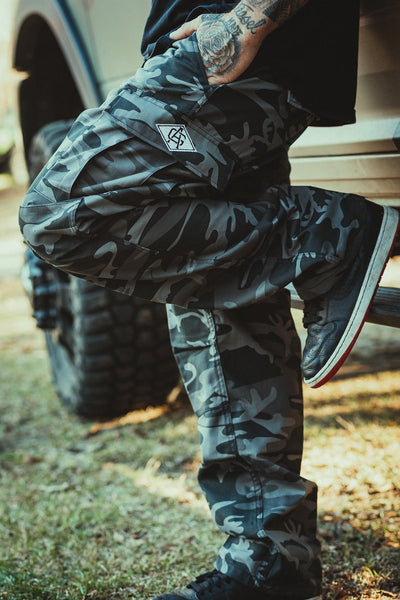 Black Camo Tactical B.D.U. Cargo Pants