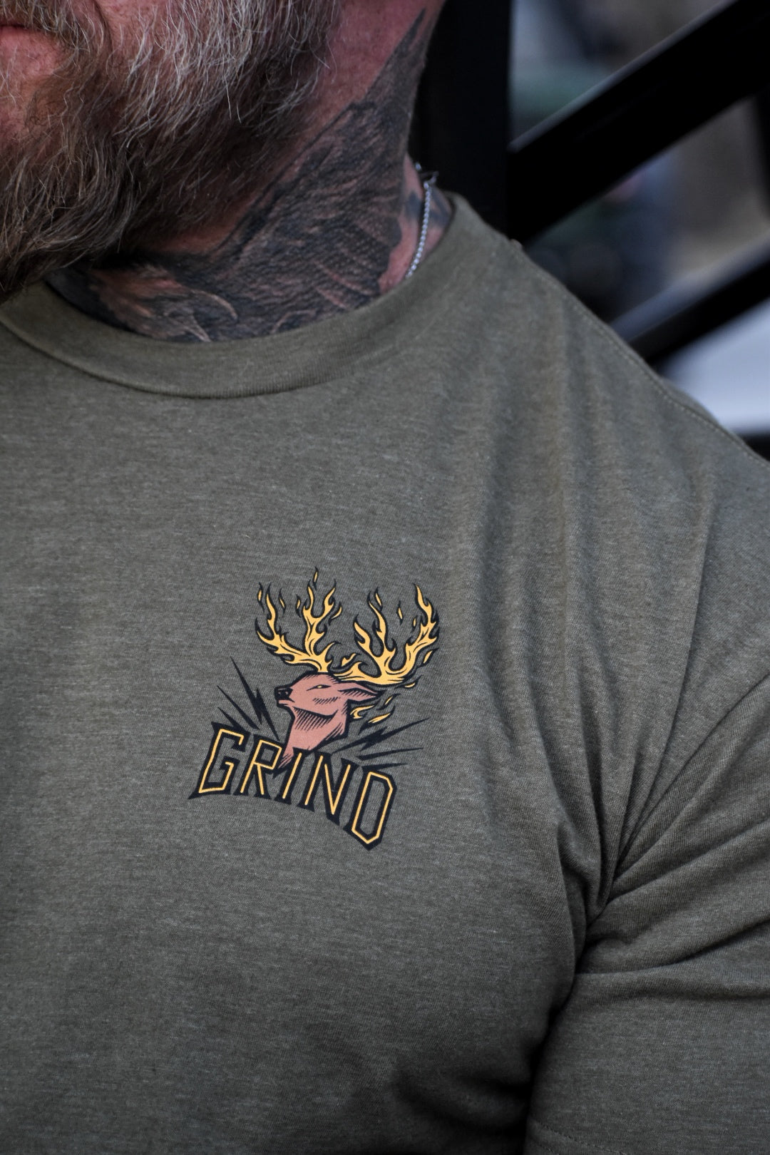 The Grind Athletics Graphic T-Shirt Antler Flames