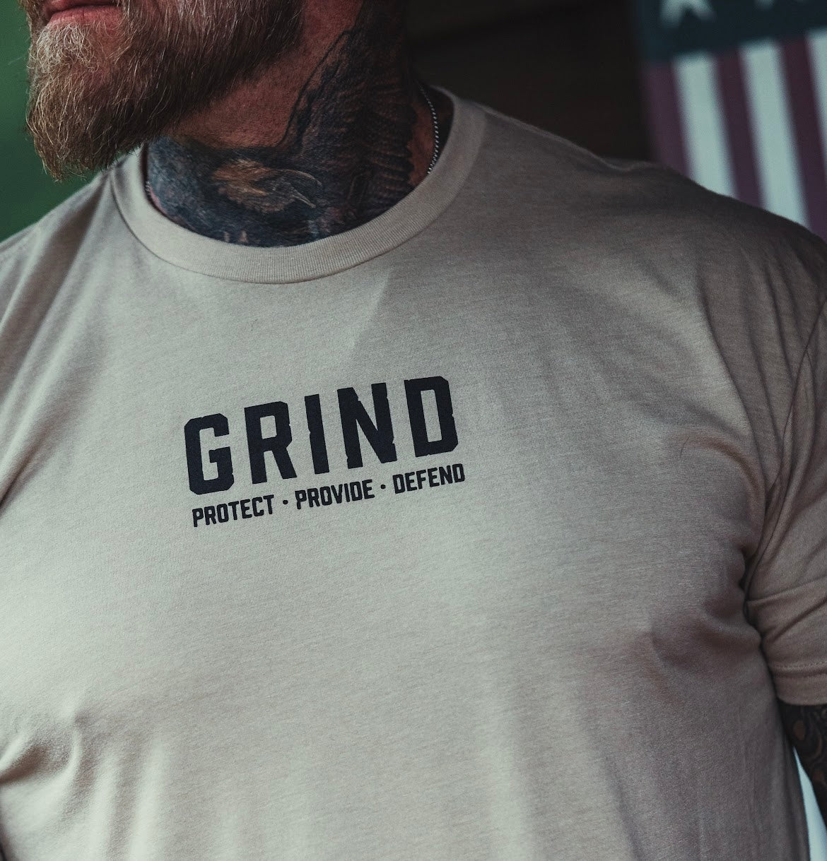 The Grind Athletics Graphic T-Shirt Protect Provide Defend II