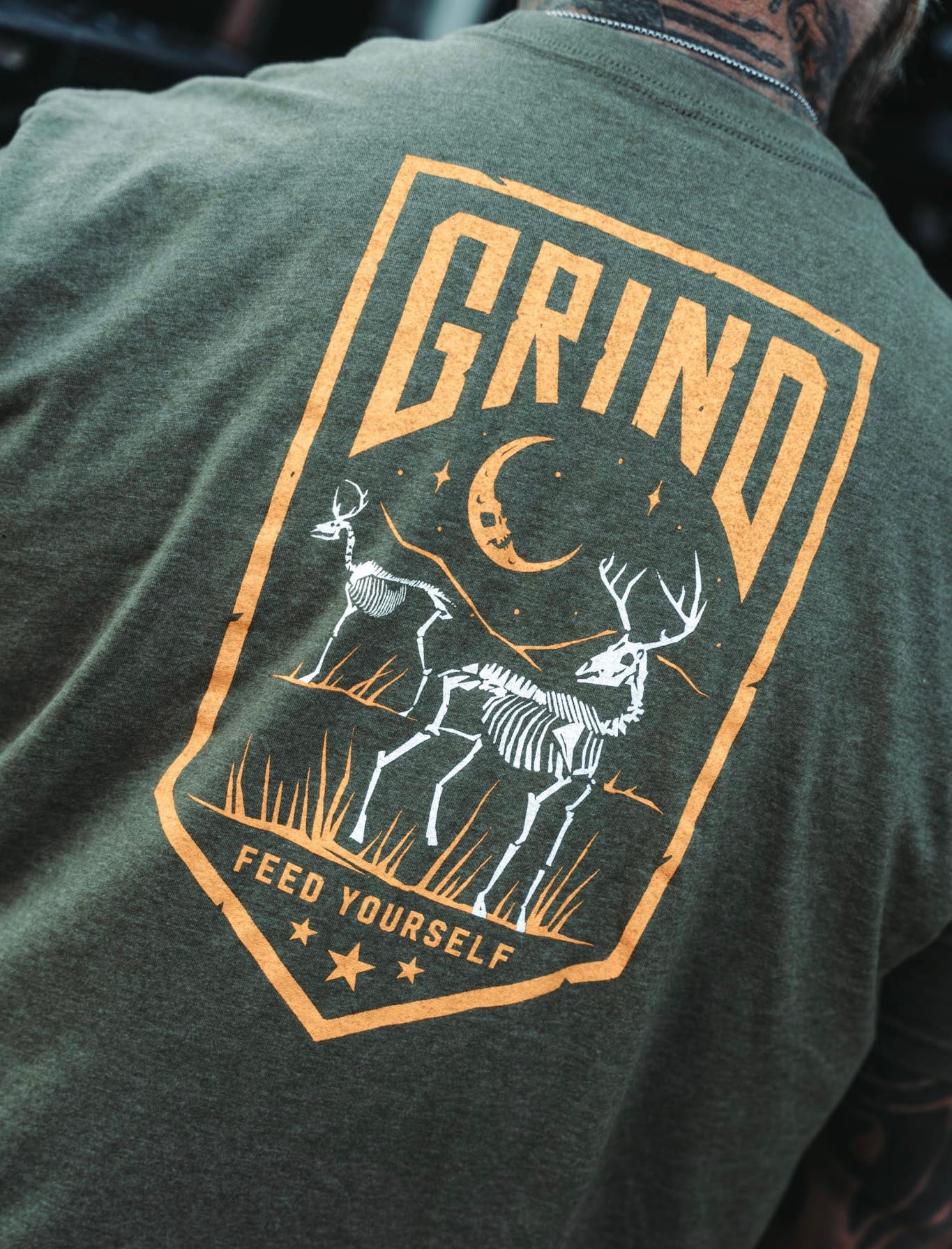 The Grind Athletics Graphic T-Shirt S / Military Green Feed Yourself