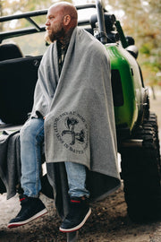 The Grind Athletics Gunmetal Heather Gray Sweat More in Training Bleed Less in Battle - Fleece Blankets