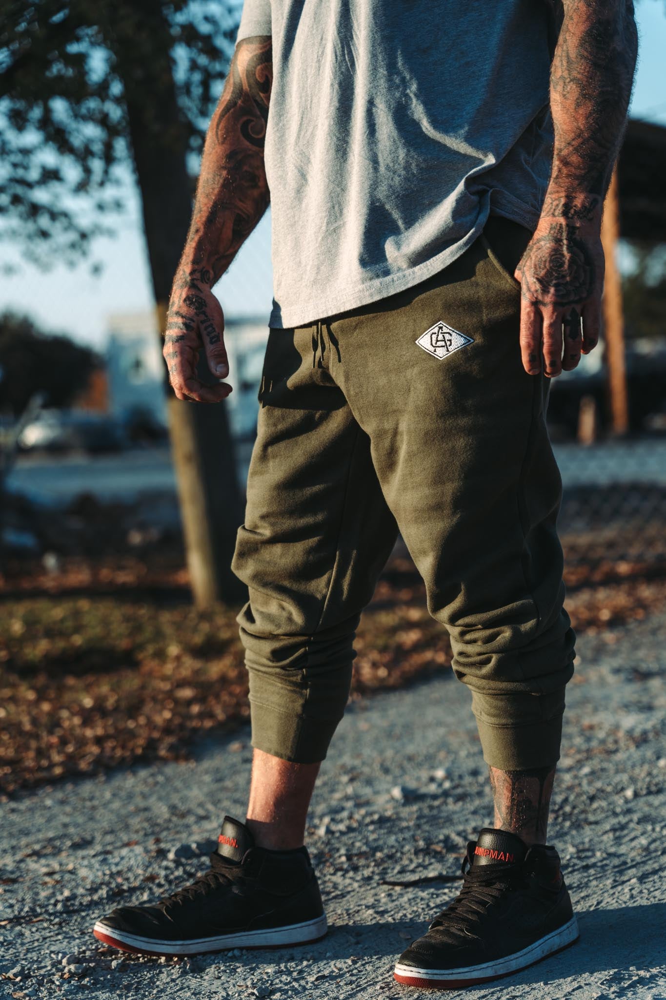 The Grind Athletics Jogger Sweatpants OD Green Fleece Joggers