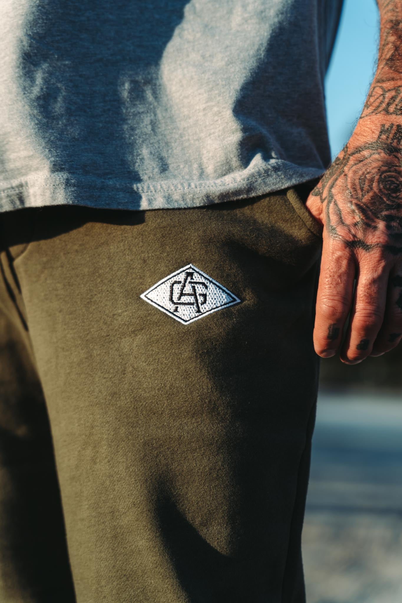 The Grind Athletics Jogger Sweatpants OD Green Fleece Joggers