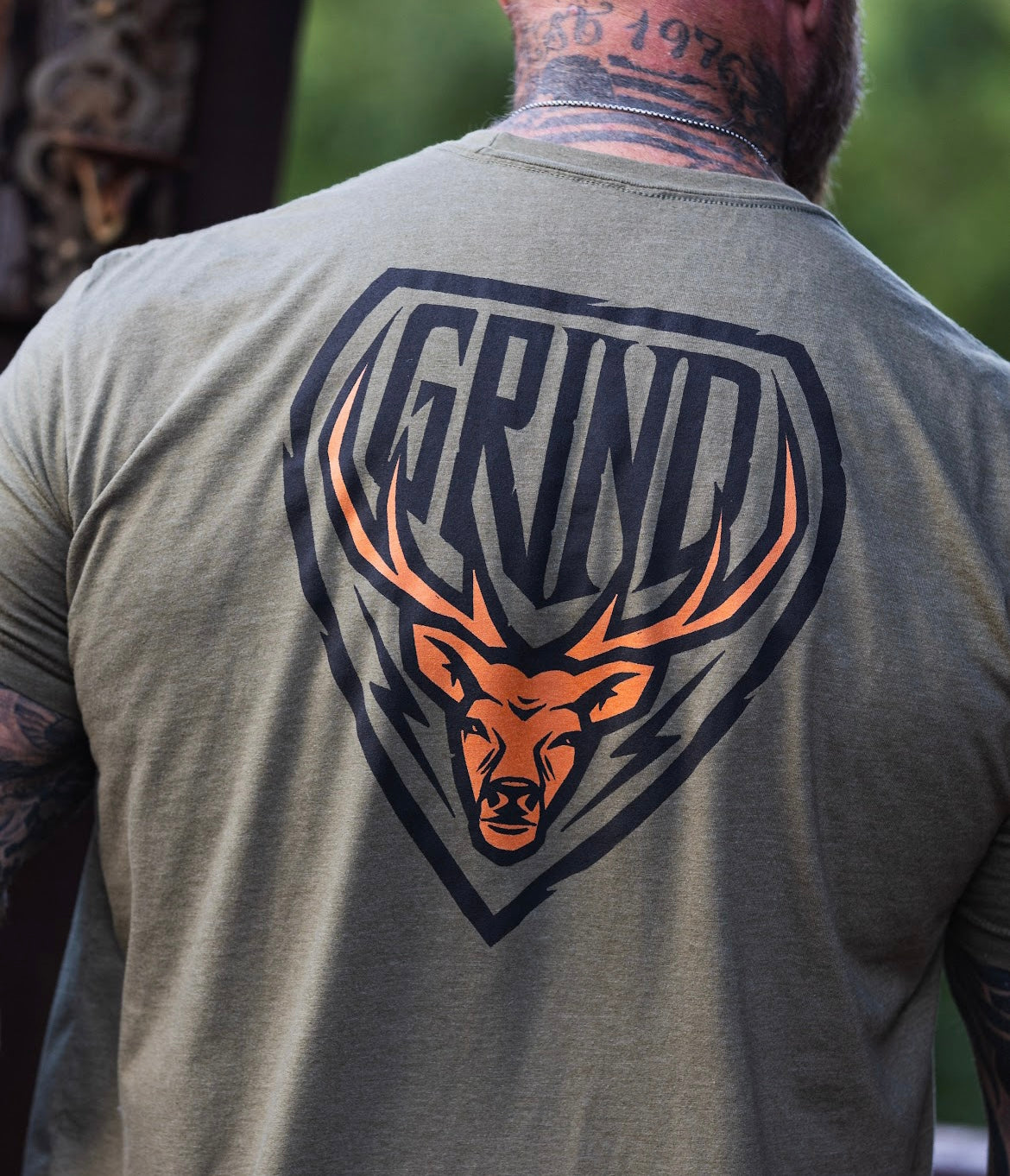 The Grind Athletics S / Military Green Buck Head