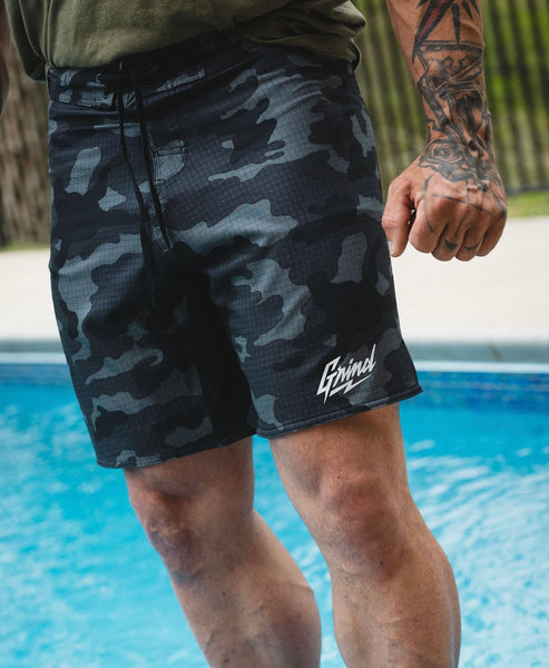 Board Shorts - Black Camo