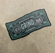 The Grind Athletics Sticker Hard Earned Dollars - Sticker