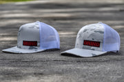The Grind Athletics Alpine White Camo Retro Trucker Snapbacks