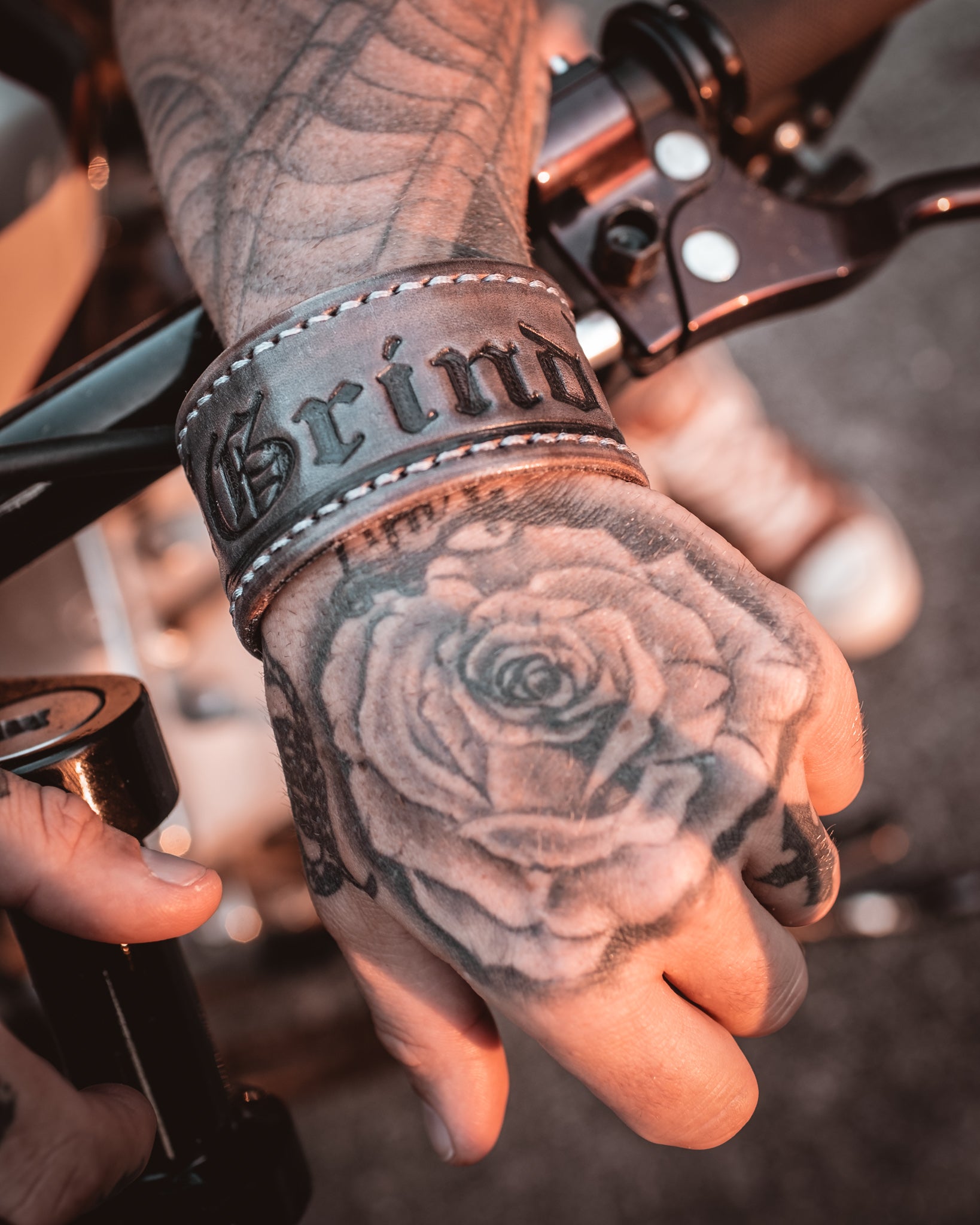 The Grind Athletics Antique Brown Leather Wrist Cuff