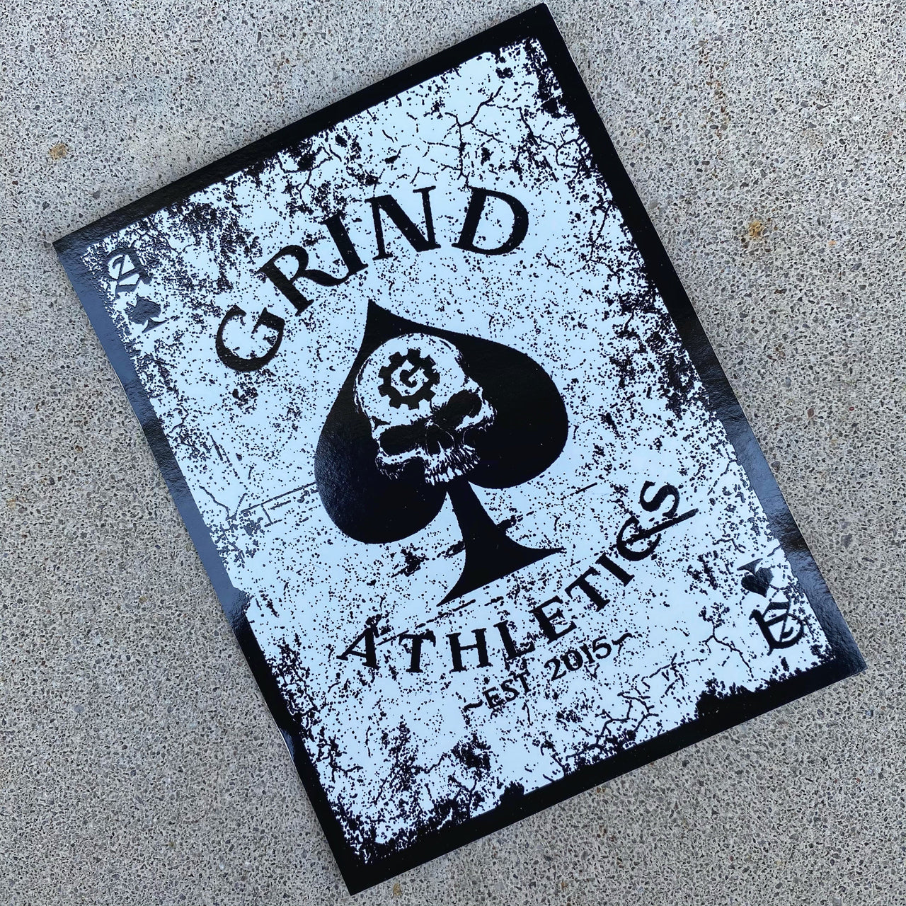 The Grind Athletics Death Card Sticker