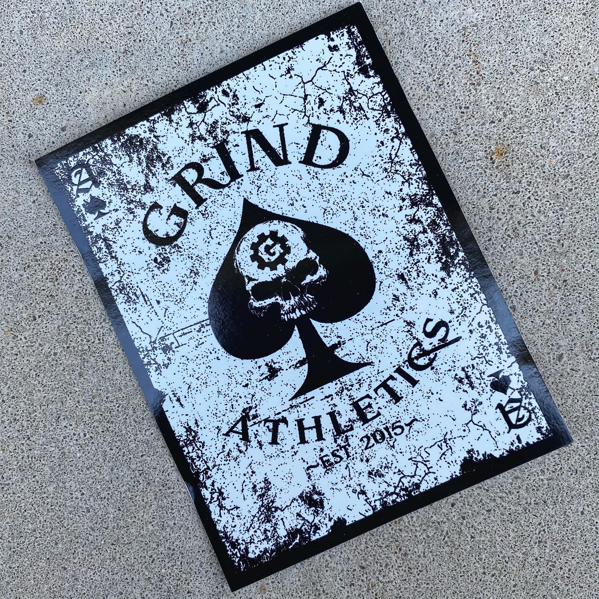 The Grind Athletics Death Card Sticker