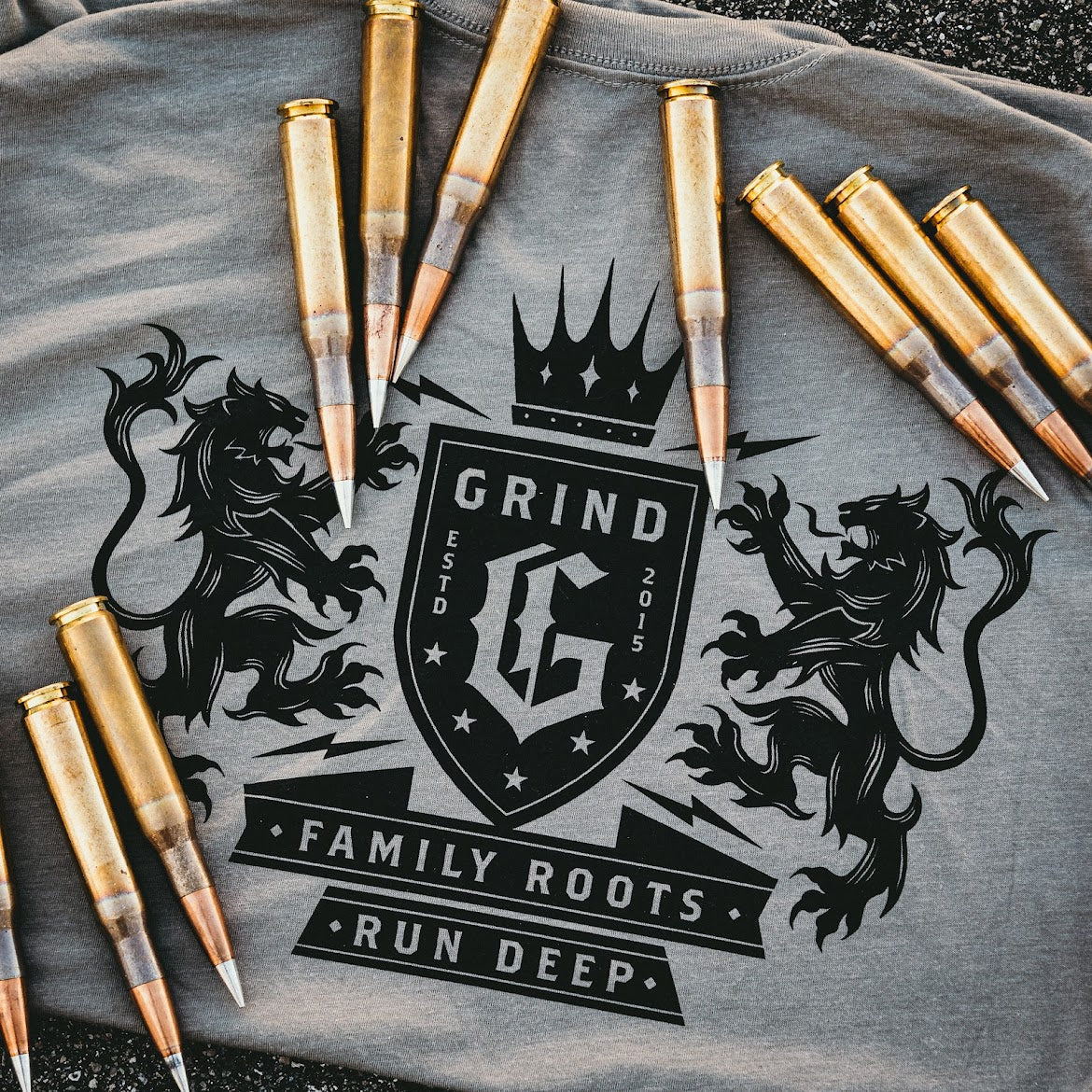 The Grind Athletics Family Crest- T