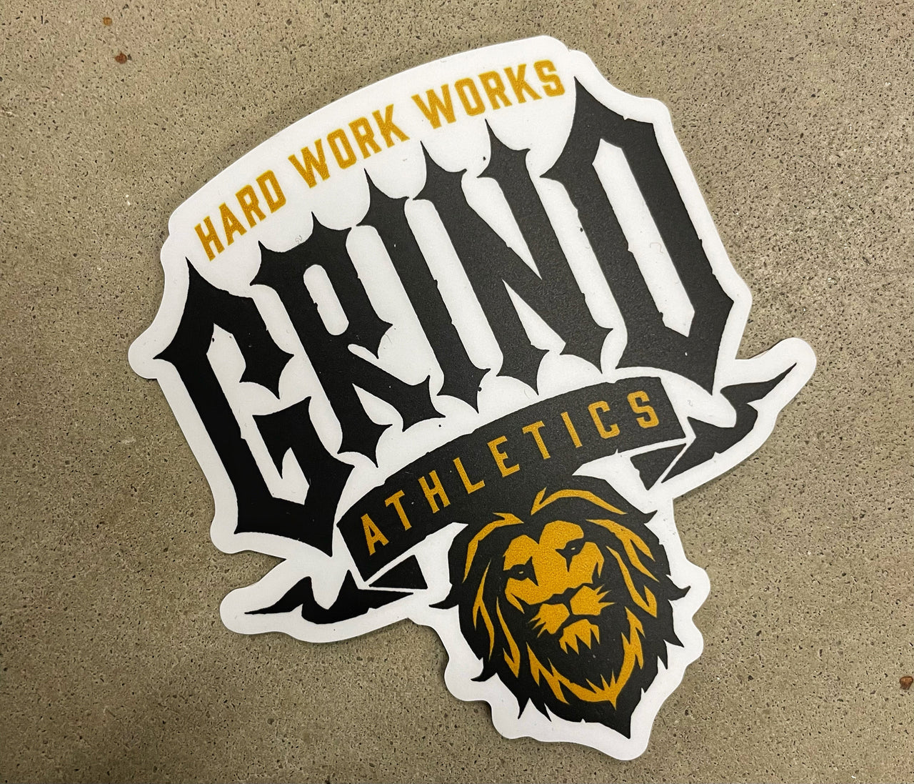 The Grind Athletics Hard Work Works Lion - Sticker