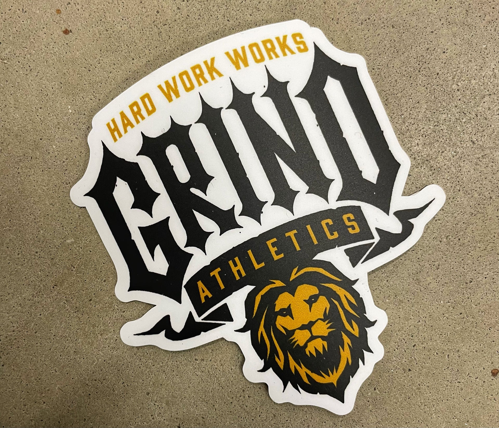 The Grind Athletics Hard Work Works Lion - Sticker