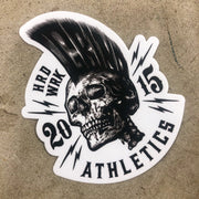 The Grind Athletics HRD WRK Skull Mohawk- Sticker