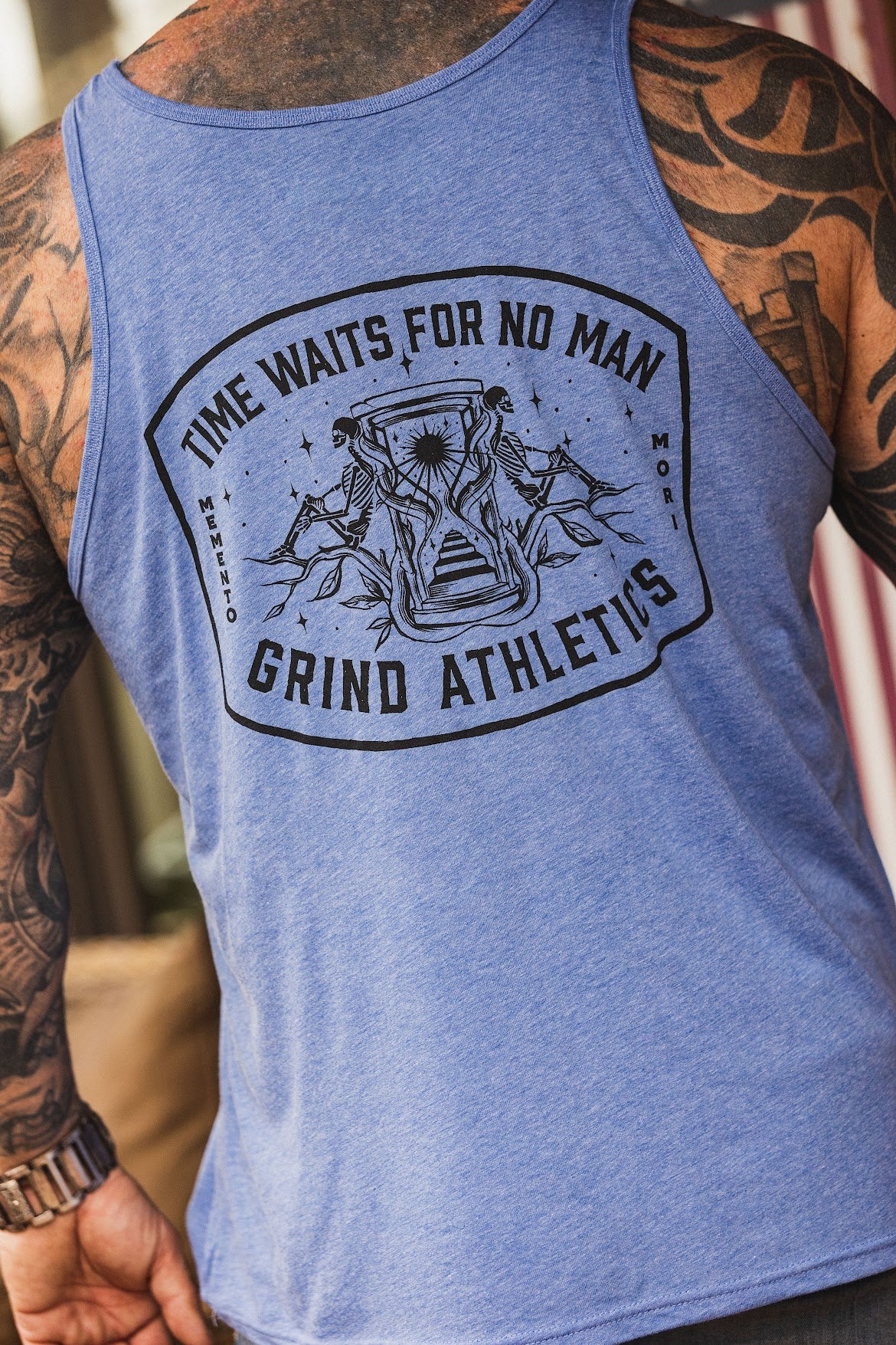 The Grind Athletics M / Blue Memento Mori - Tank Top