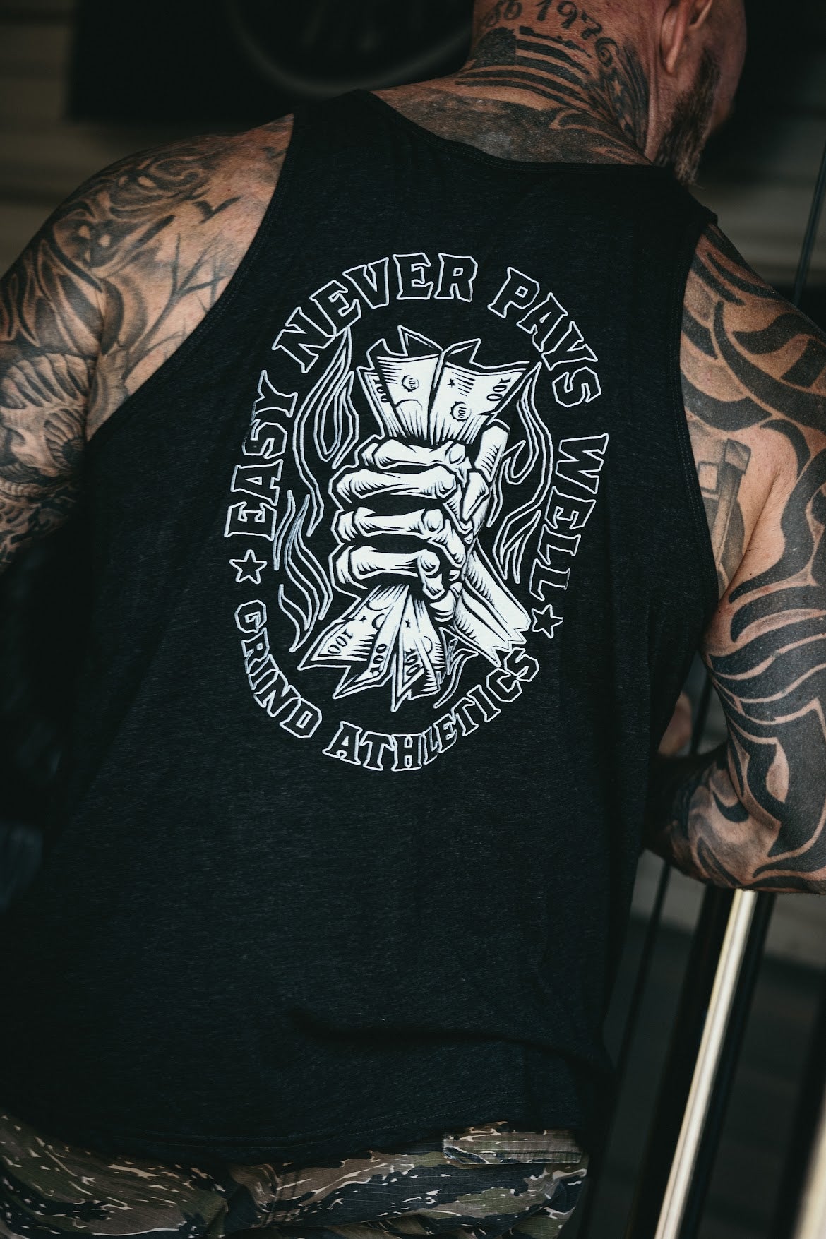 The Grind Athletics M / Charcoal Black Easy Never Pays Well - Tank Top