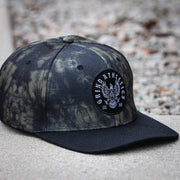 The Grind Athletics Olive & Black Smoke Tie Dye Freedom Eagle Snapback Hat