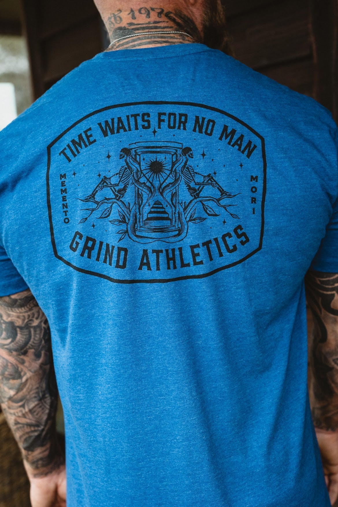 The Grind Athletics S / Heather Cool Blue Memento Mori