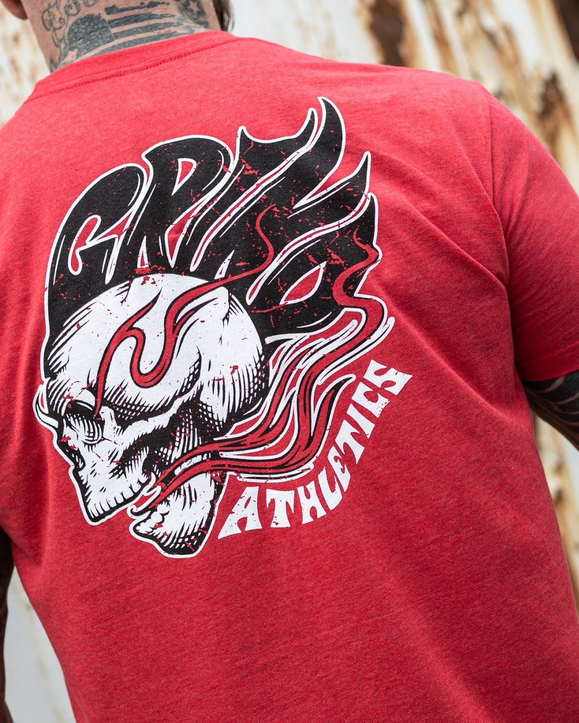 The Grind Athletics S / Vintage Red Smoke Skull