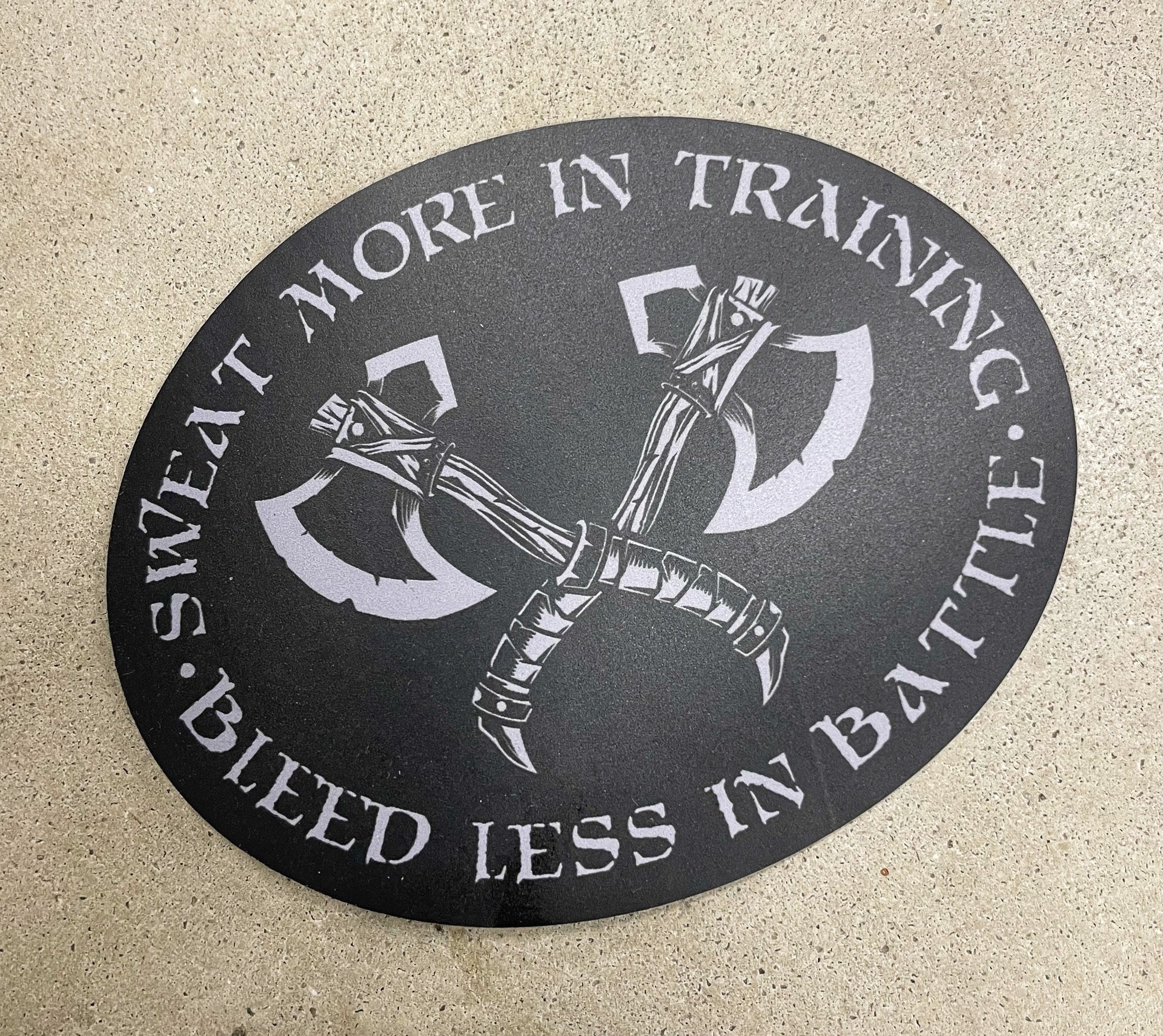 The Grind Athletics Sweat More In Training Bleed Less In Battle - Sticker